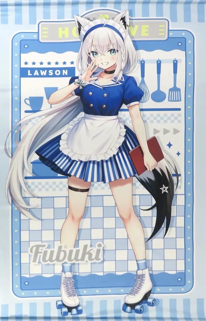 タペストリー ホロライブ 白上フブキ 等身大タペストリー