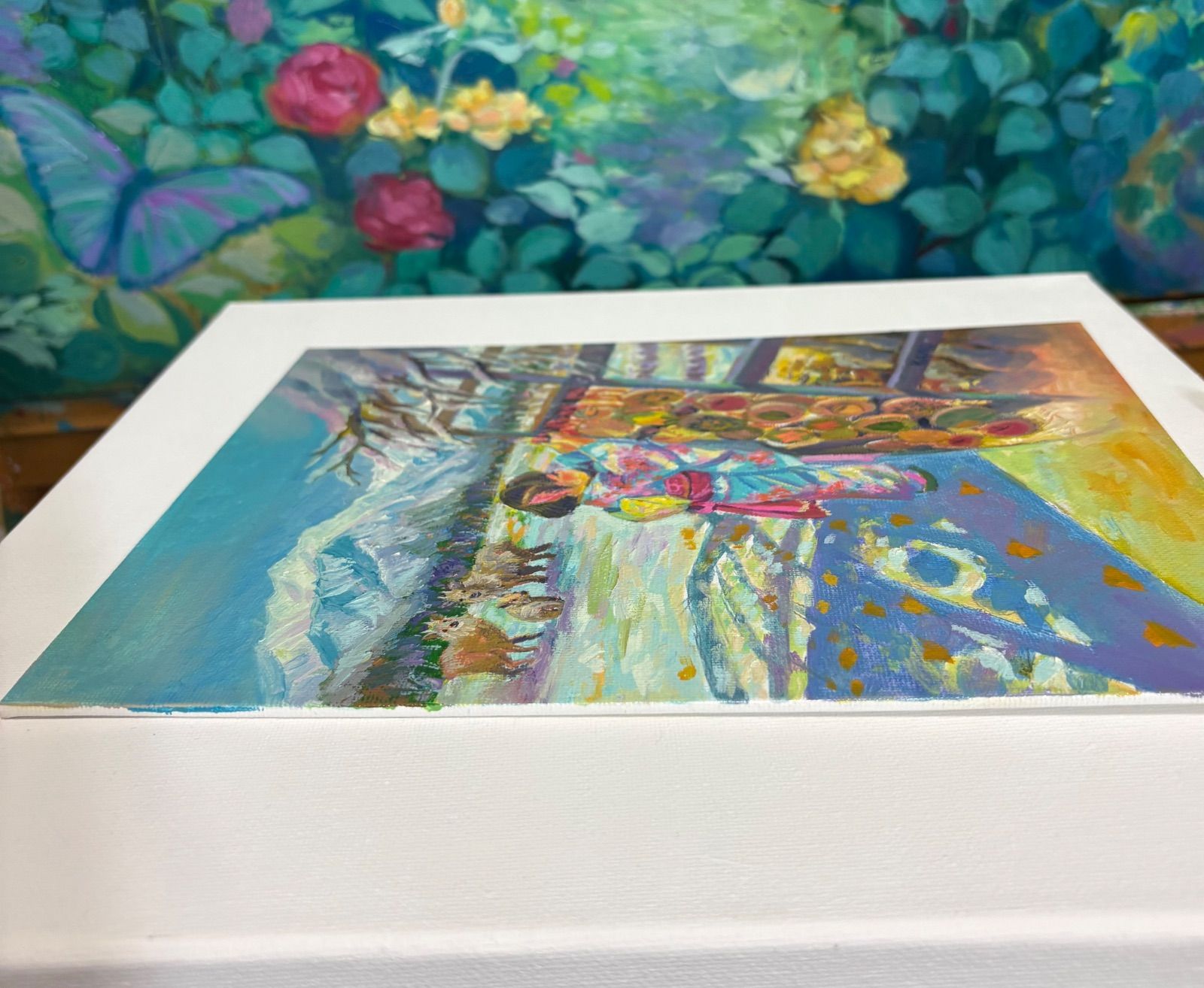 アートキャンバス油絵　油彩画　アート手描き　原画　美術品　芸術【オーダー受付中】 Amazon.co.jp: 油絵・絵画、フレーム付きキャンバスの油彩画、手描きの
