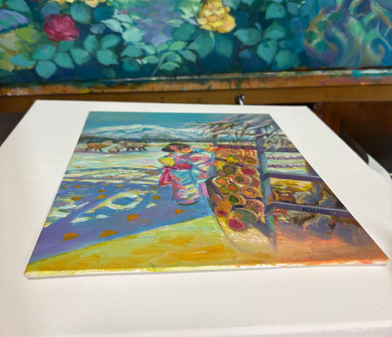 アートキャンバス油絵　油彩画　アート手描き　原画　美術品　芸術【オーダー受付中】 prayer」/油彩/キャンバスボード/25.4×20cm/油彩/ - メルカリ