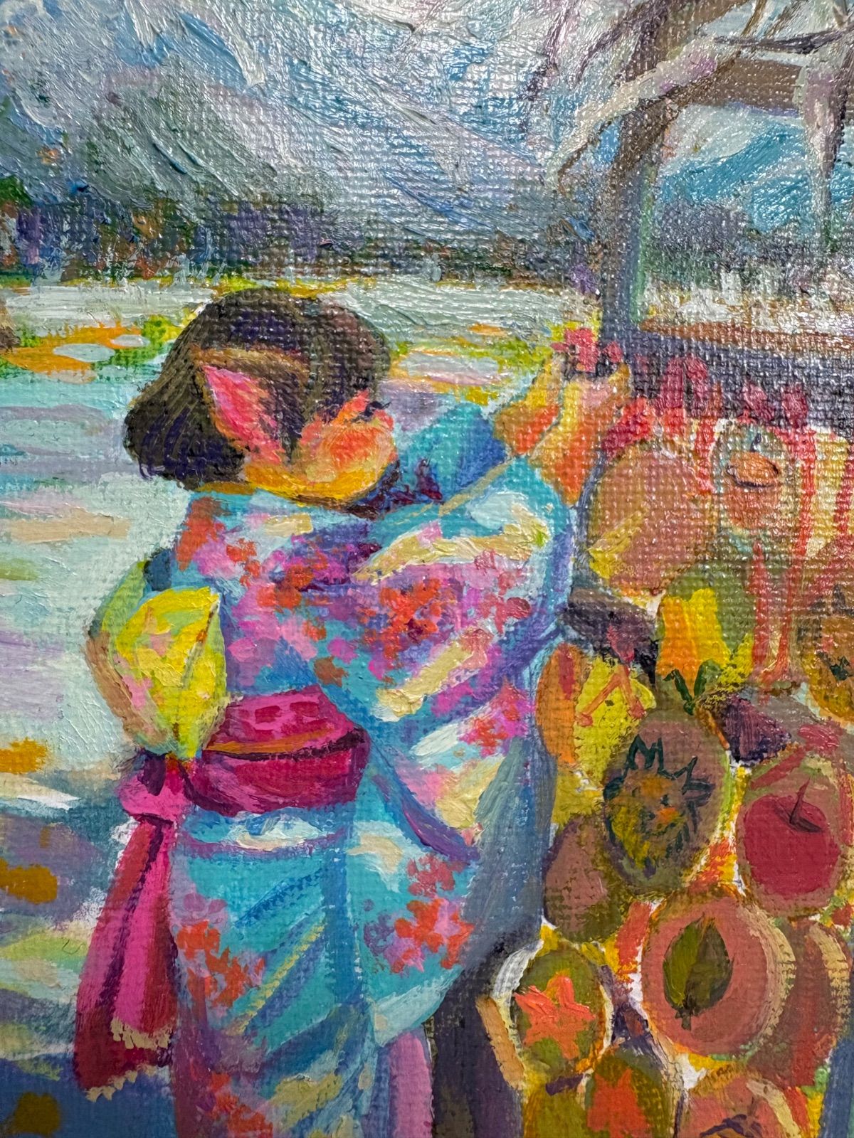 prayer」/油彩/キャンバスボード/25.4×20cm/油彩/ - メルカリ