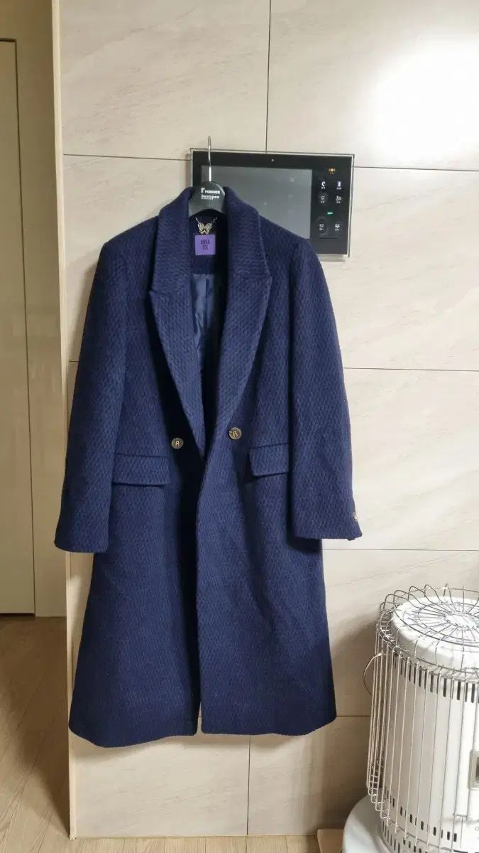 ANNA SUI ネイビー ウールカシミア ロングコート - メルカリ