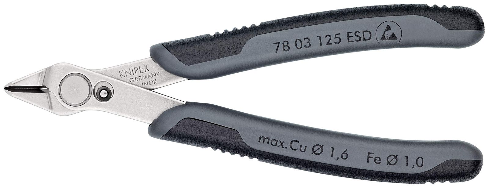 新品 [000506197002]KNIPEX(ｸﾆﾍﾟｯｸｽ)7803-125ESD ｴﾚｸﾄﾛﾆｸｽ ｽｰﾊﾟｰﾆｯﾊﾟｰ (SB) 7803-125ESD