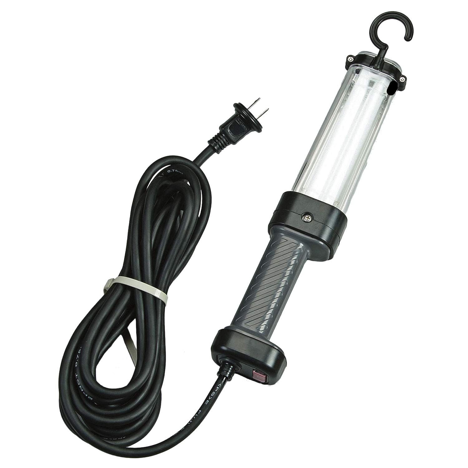 新品 ハタヤ (HATAYA) 照明 蛍光灯 屋外用 (防雨型) 13W 50/60Hz兼用 全光束840Lm コード10m 太さ0.75 二重絶縁 アース不要 吊り下げフック 手元スイッチ スリム コンパクト 作業灯 ワークライト ハンドランプ 業務用 プ