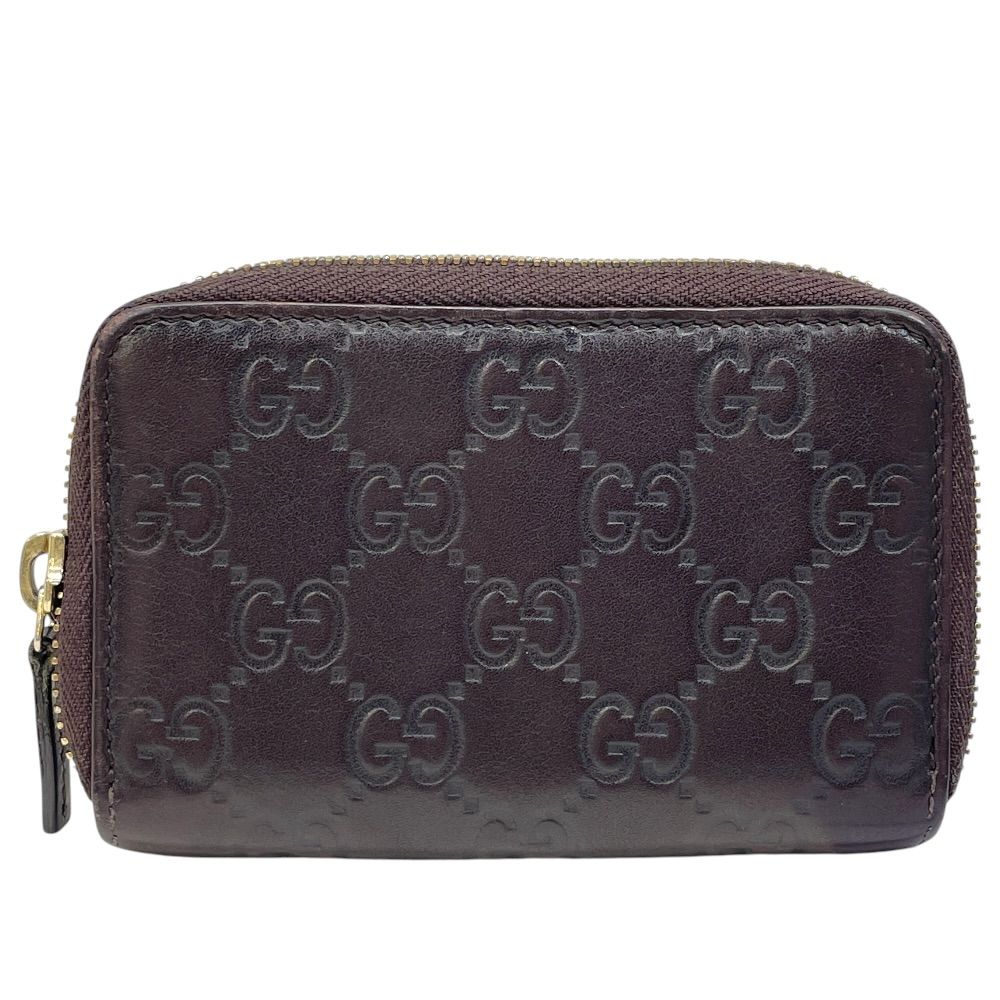 グッチ グッチシマ コインケース 小銭入れ カードケース ラウンドファスナー GG ロゴ レザー ダーク ブラウン 茶 255452 GUCCI 上品 洗練 高級感 シンプル 定番 人気 日常使い 13,260円
