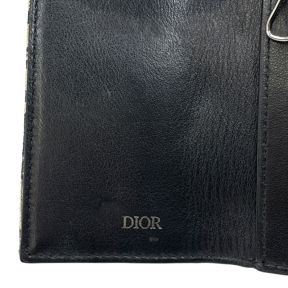 ディオール オブリーク ジャカード 6連 キーケース キーリング トロッター ネイビー ベージュ 2ESKH281YSE_H05E Christian Dior 上品 洗練 高級感 シンプル 定番 人気 日常使い
