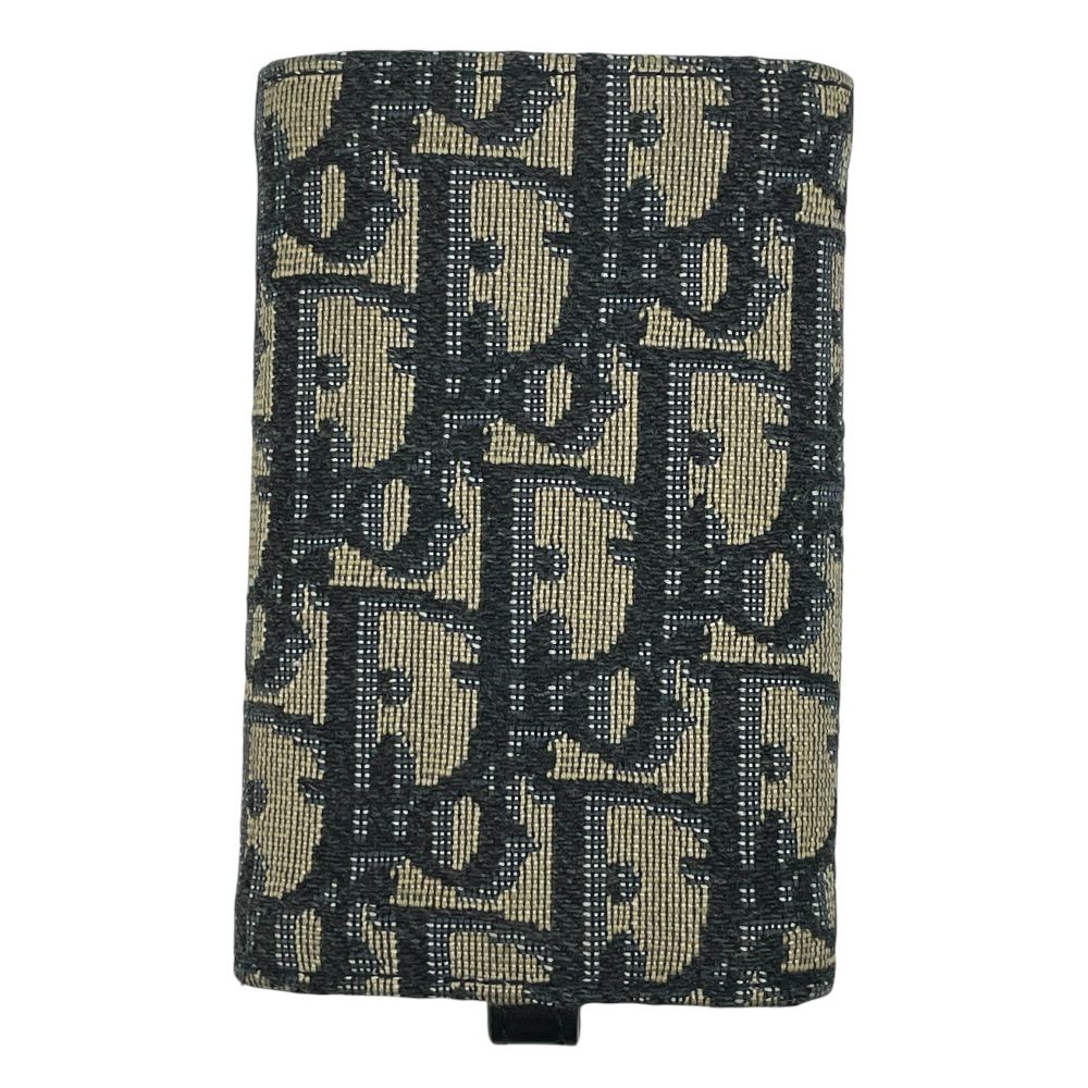 ディオール オブリーク ジャカード 6連 キーケース キーリング トロッター ネイビー ベージュ 2ESKH281YSE_H05E Christian Dior 上品 洗練 高級感 シンプル 定番 人気 日常使い