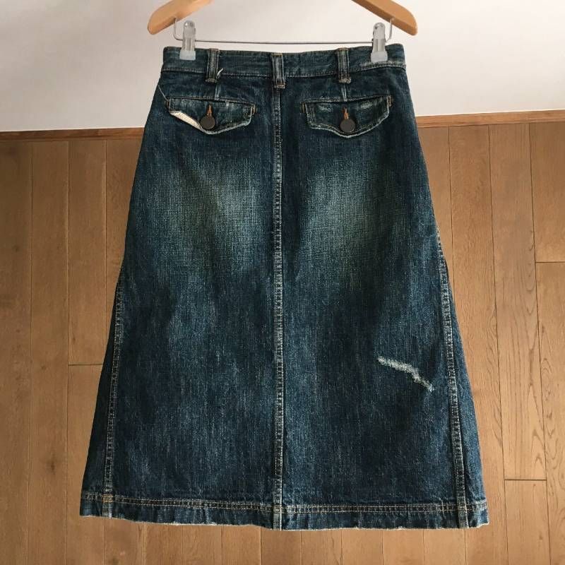 【美品】トリココムデギャルソン　デニムスカート　フリル　ティアード TRICOT COMME des GARCONS/トリココムデギャルソン】フリルフレア