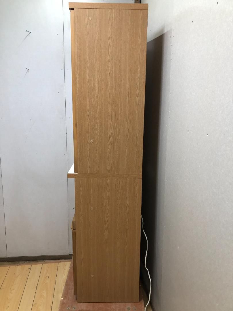 美品 送料無料　河口家具 CLAN クラン キッチン収納 食器棚 75048-1 美品 河口家具 CLAN クラン 60幅 キッチンボード 食器棚 家電収納 炊飯