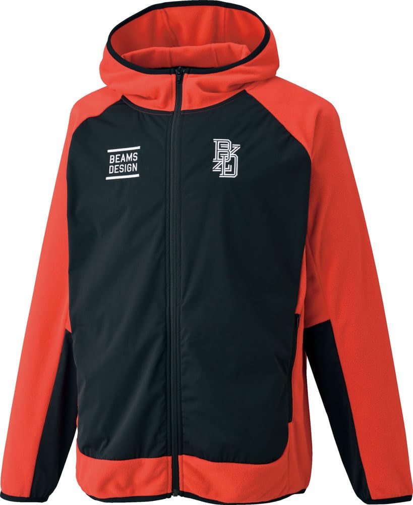 新品 ゼット(ZETT) 野球 ZETT by BEAMS DESIGN フリースジャケット レッド(6400) L BOF73901