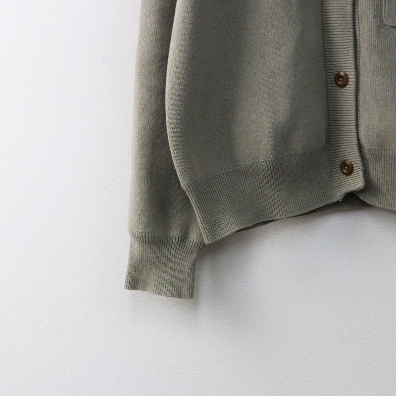 美品 MHL. マーガレットハウエル コットン ニット カーディガン Mサイズ MHL.（エムエイチエル） 美品 マーガレットハウエル Vネック コットン