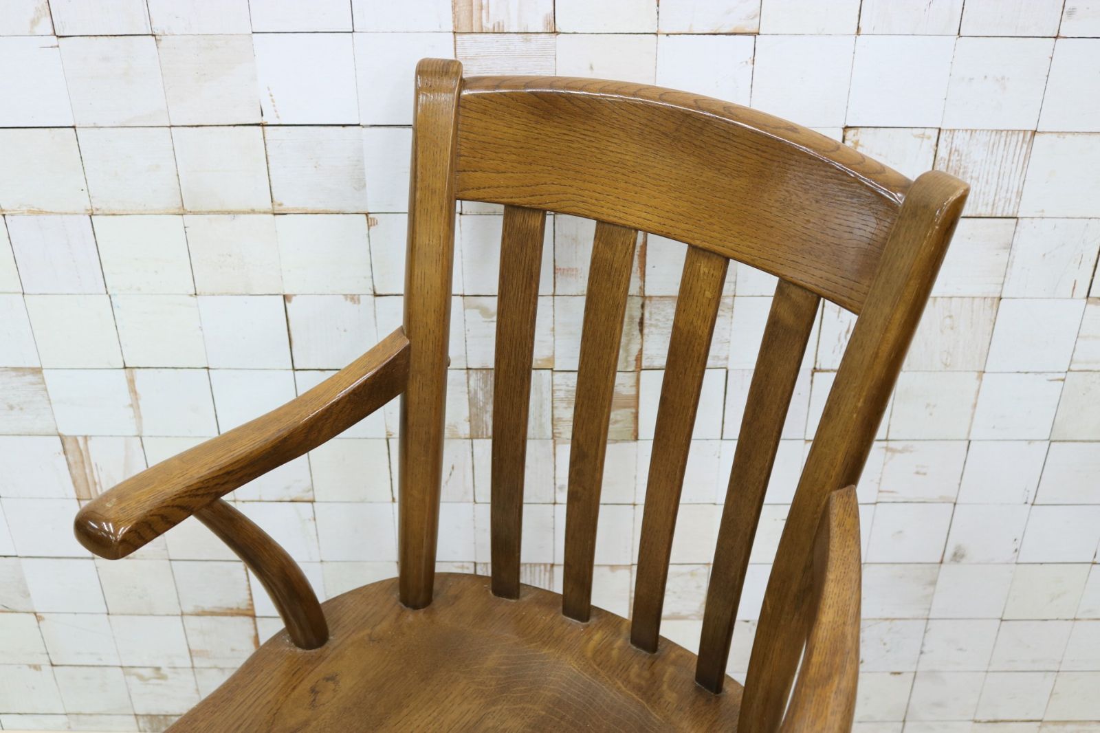レトロ　ヴィンテージ　柏木工　古家具　椅子　ダイニングチェア　アームチェア　木製 GMJS39B○柏木工 / KASHIWA ダイニングチェア アームチェア 椅子