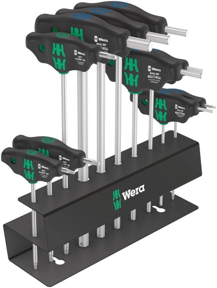 【新品・3営業日で発送】Wera Werkzeuge 004174 10本組T型レンチセット HEX TX メタルラック付 004174