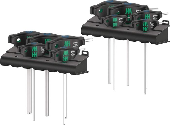 【新品・3営業日で発送】Wera Werkzeuge 023451 10本組T型レンチセット HEX インチ ラック付 023451