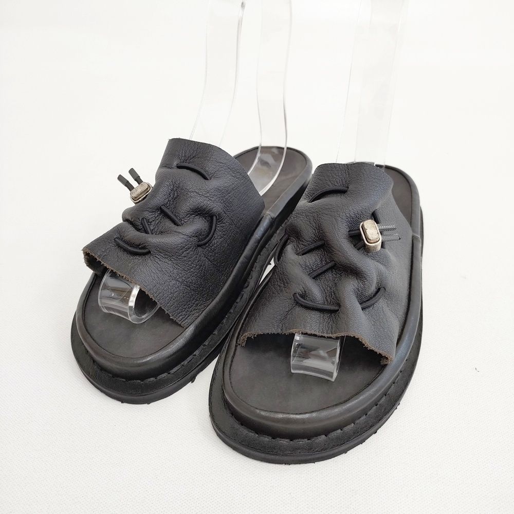 【最終価格】トリッペン レザー ブラック サイズ37 trippen Synergy Black 定価31900円 サイズ37 鹿革 牛革 サンダル