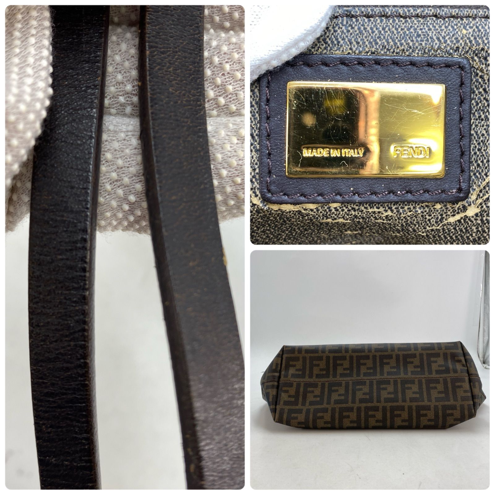 フェンディ トートバッグ ズッカ A4 ビジネス 旅行 フォーマル GD361 