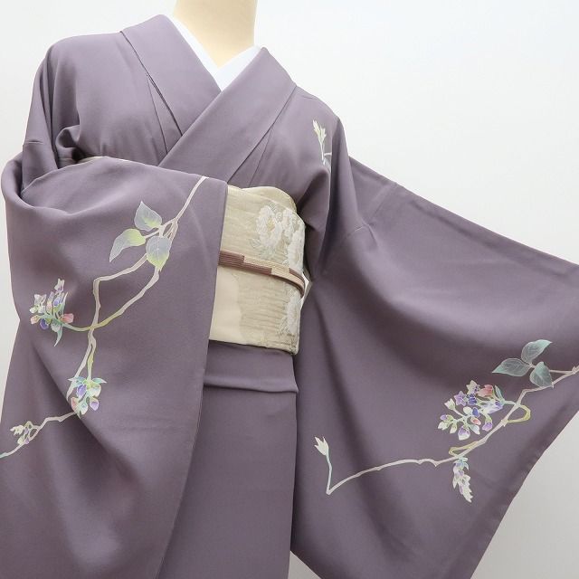 百華❀Y4904◇美品 正絹 本加賀友禅 和泉啓一落款 手縫い仕立て 訪問着