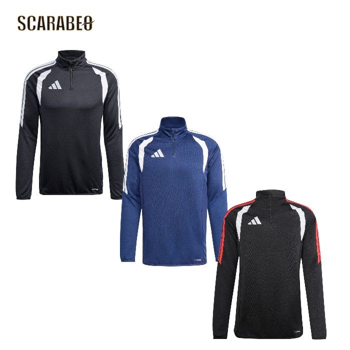 アディダス TIRO26 リーグ トレーニングトップ メンズ サッカー トレーニングウェア 長袖 CLIMACOOL 吸汗速乾 プラクティスシャツ adidas nee89 ブラック／レッド（JY9697） M