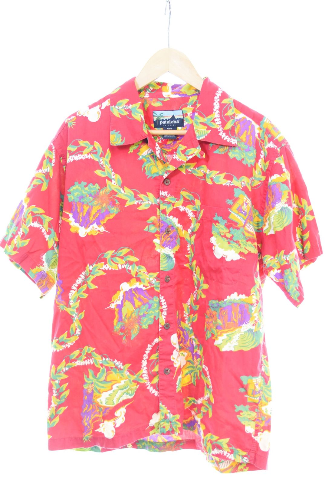 パタゴニア パタロハ ハレイワ 2000赤 アロハシャツ サイズS パタゴニア PATAGONIA パタロハ pataloha 2000 COTTON ALOHA SHIRT