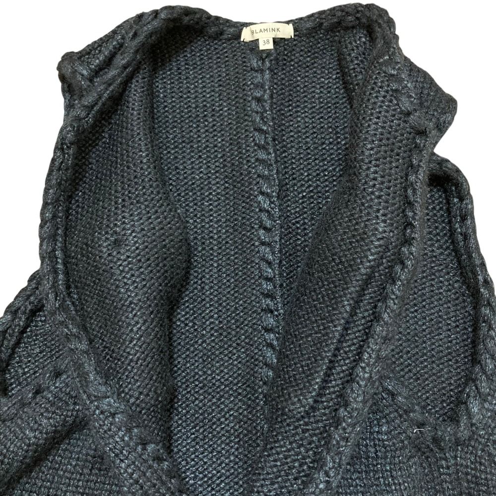 美品 BLAMINK ブラミンク シルクナイロンポケットニットジレ ベスト