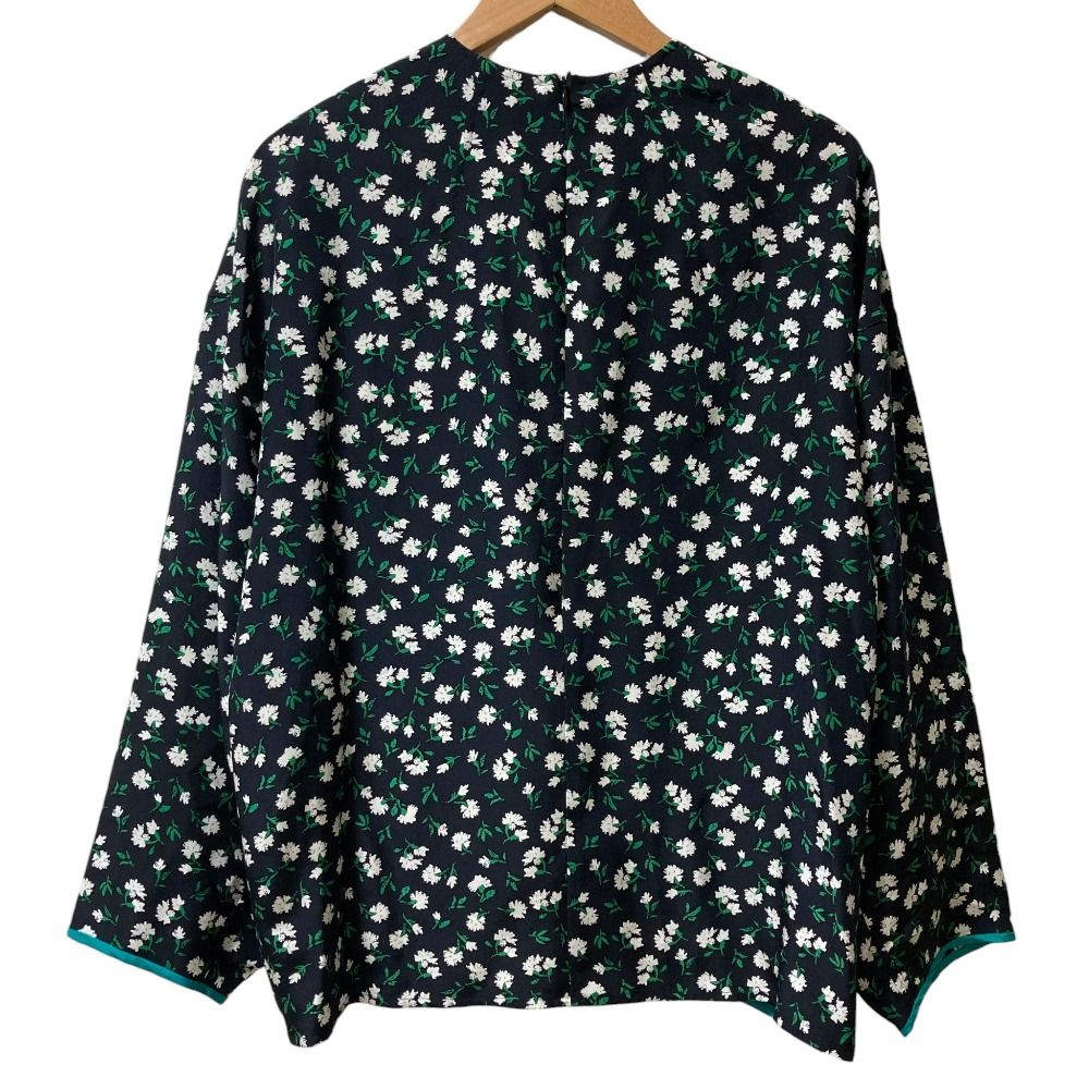 美品 BLAMINK ブラミンク フラワープリント シルクブラウス 7921-230 