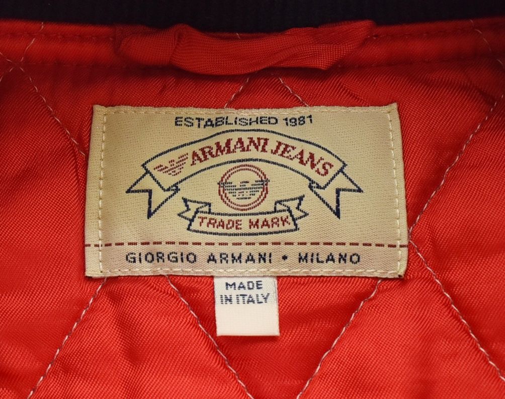 アルマーニ ARMANI 90's Melton Wool Bomber Jacket メルトン ウール