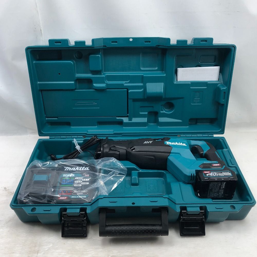 MAKITA マキタ 工具 レシプロソー 未使用品(S) 充電器・充電池1個・ケース付 コードレス式 40v JR002G ブルー
