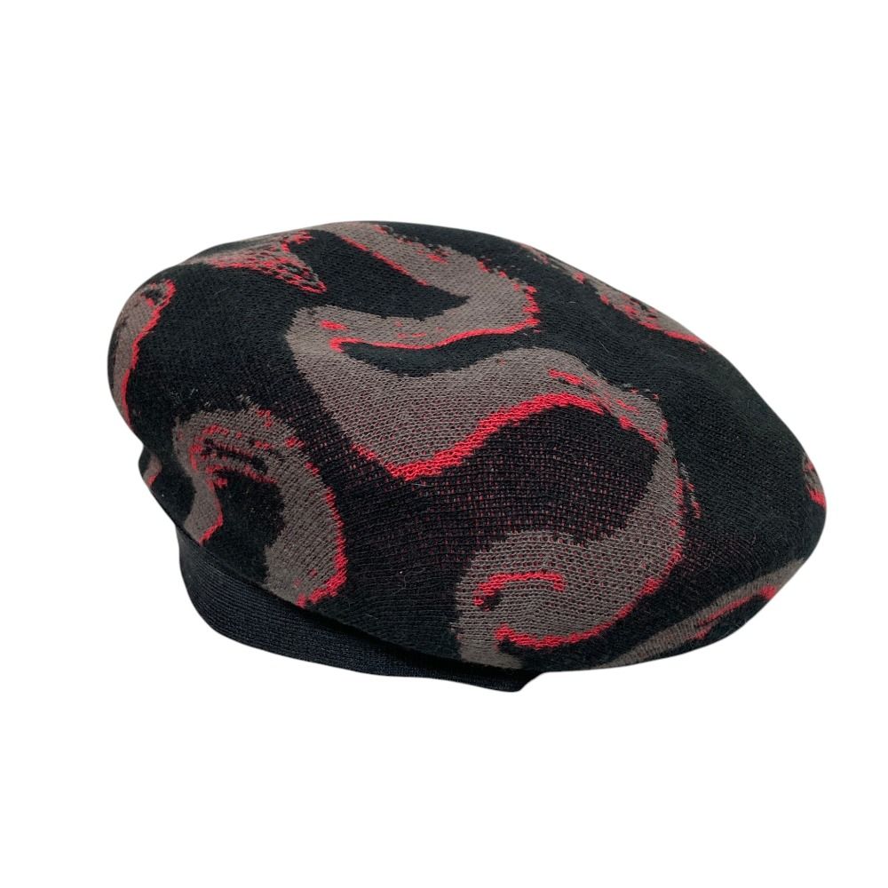 良品 23SS Vivienne Westwood ヴィヴィアンウエストウッド VERMICELLI ORB ジャカードサーモベレー スクイグル 帽子 M～S ブラック系 レディース 古着 中古 USED