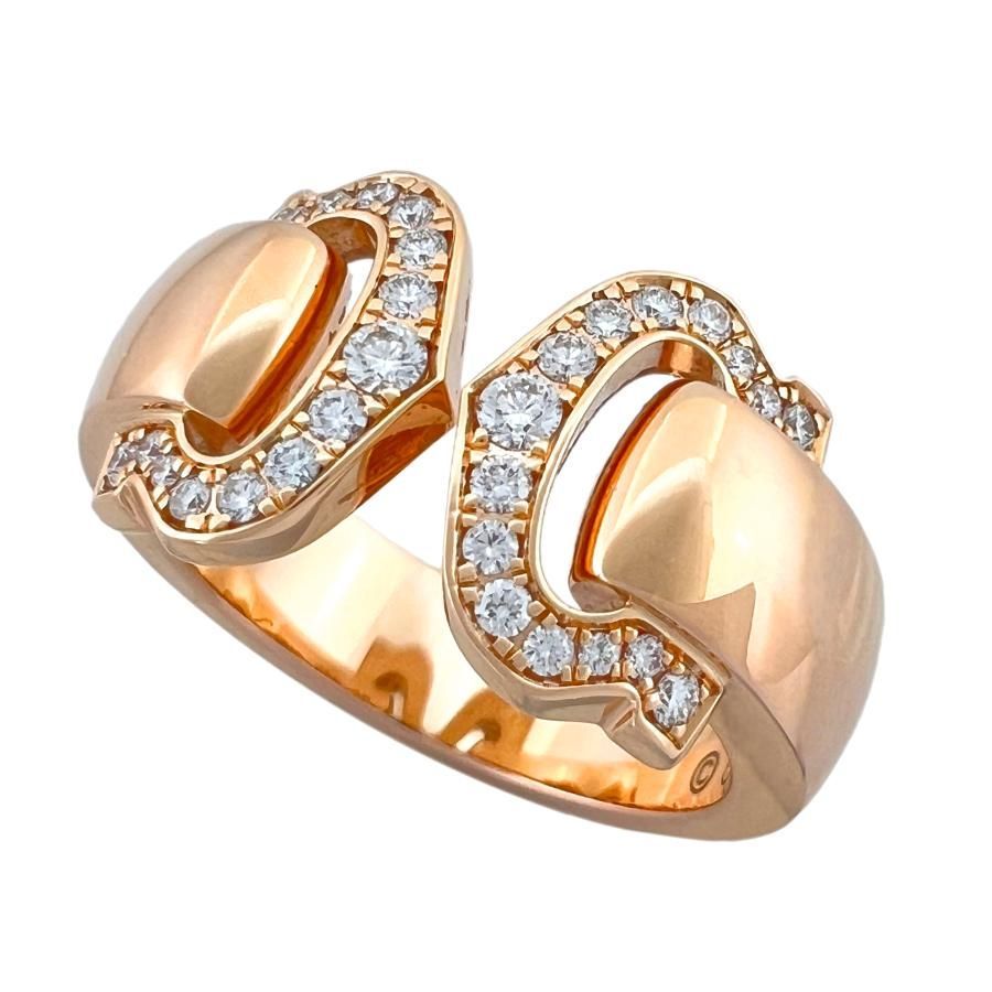 CARTIER カルティエ リング ブークルセ 2C ダイヤ 750 K18 PG 48