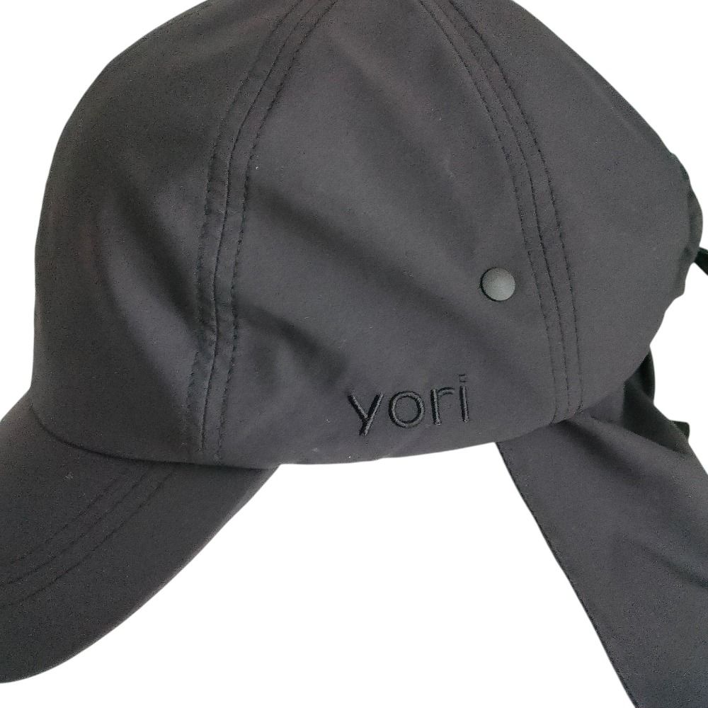 【新品未使用】yori ヨリUV日よけ付きリボンキャップ 新品同様 24SS yori ヨリ UV日よけ付き リボンキャップ サンシェード