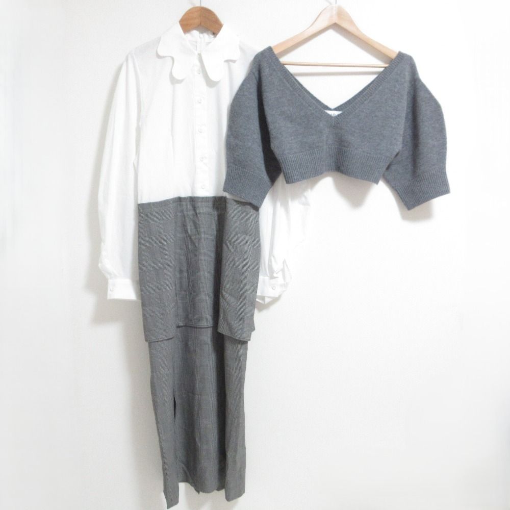 エンフォルドENFOLDシャツドッキングニット 未使用 24AW ENFOLD エンフォルド ニットセット シャツドッキング