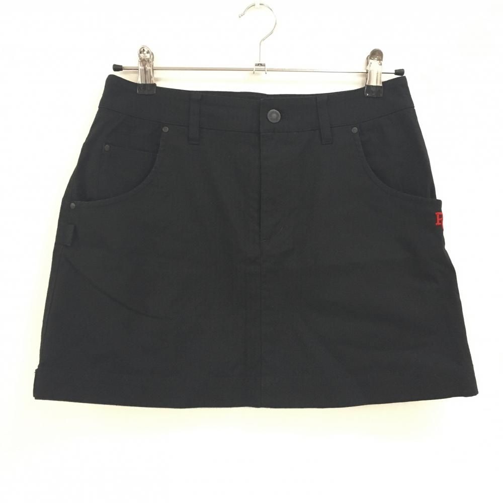 パーリーゲイツ スカート 黒 ロゴレッド ストレッチ レディース 1(M