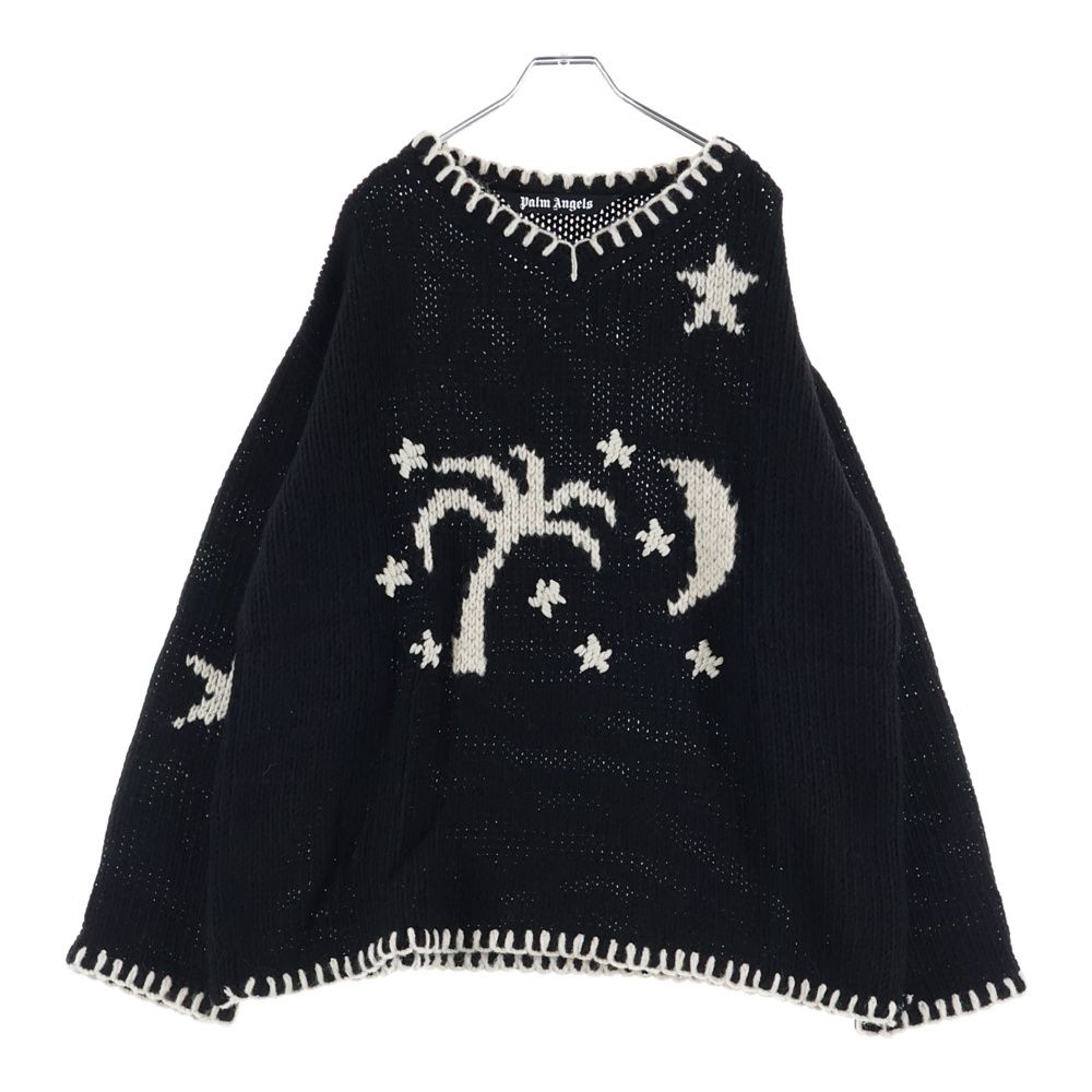 Palm Angels パームエンジェルス NIGHTSKY SWEATER ナイトスカイウェア ニット セーター ブラック メンズ Palm Angels (パームエンジェルス) NIGHTSKY SWEATER ナイト
