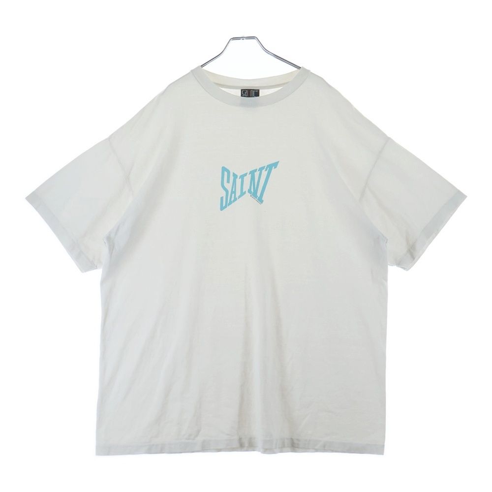 SAINT MICHAEL セントマイケル 24ss SS TEE RIBON SAINT リボンロゴ半袖 ホワイト サイズS 美品 中古 4b012885 SAINT MICHAEL (セントマイケル) 24SS RIBON SAINT S/S Tee リボン