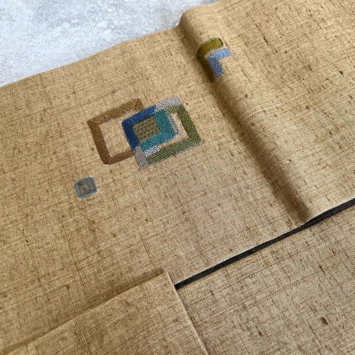 未使用品 逸品 お洒落 紬地 正絹 名古屋帯 O1263 - メルカリ