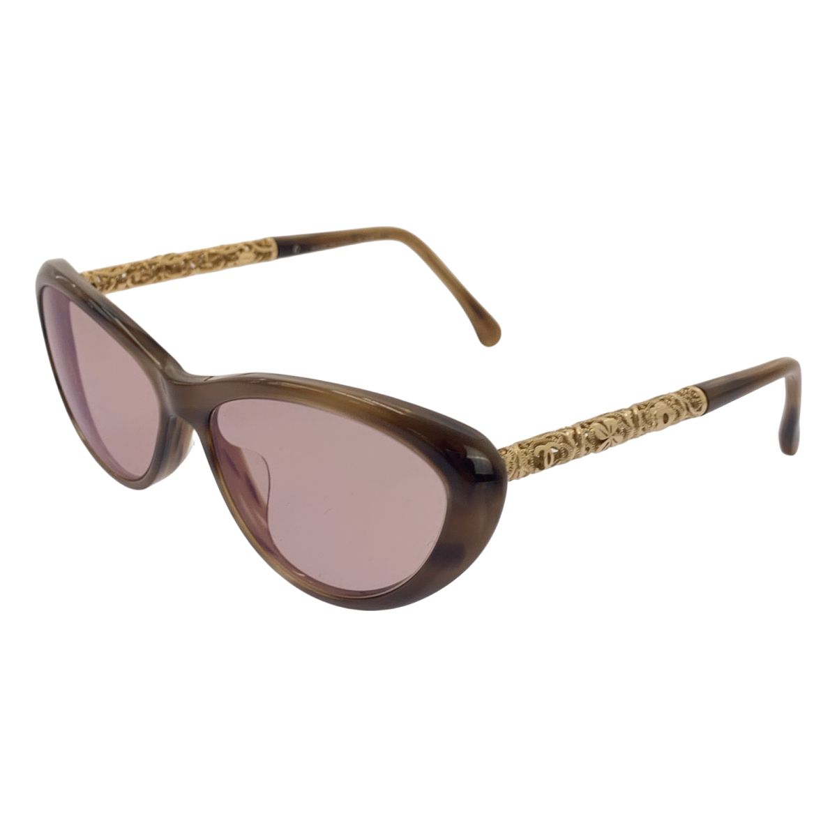【美品】 CHANEL / シャネル | ココマーク サングラス アイウェア | 58□15 | ブラウン/ゴールド | レディース