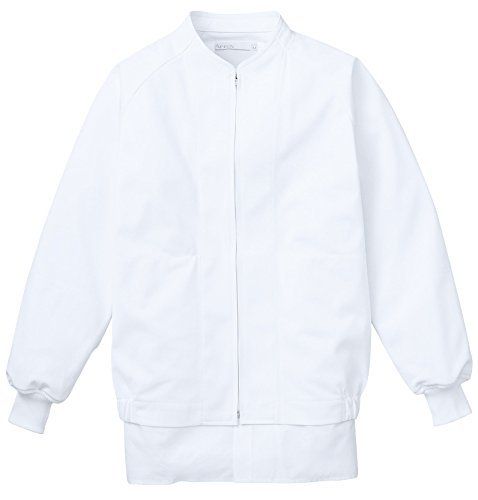 新品 医療/介護ユニフォーム カゼン 医療用 ジャンパー男女兼用 シロ 4L