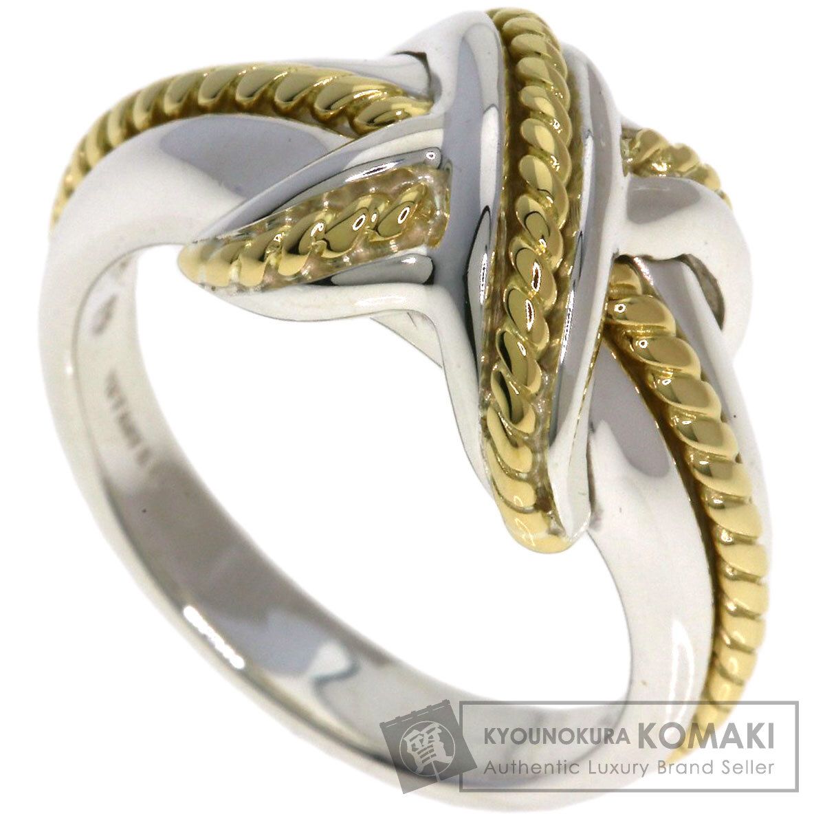 TIFFANY&Co. ティファニー シグネチャー クロス リング・指輪 SV K18YG