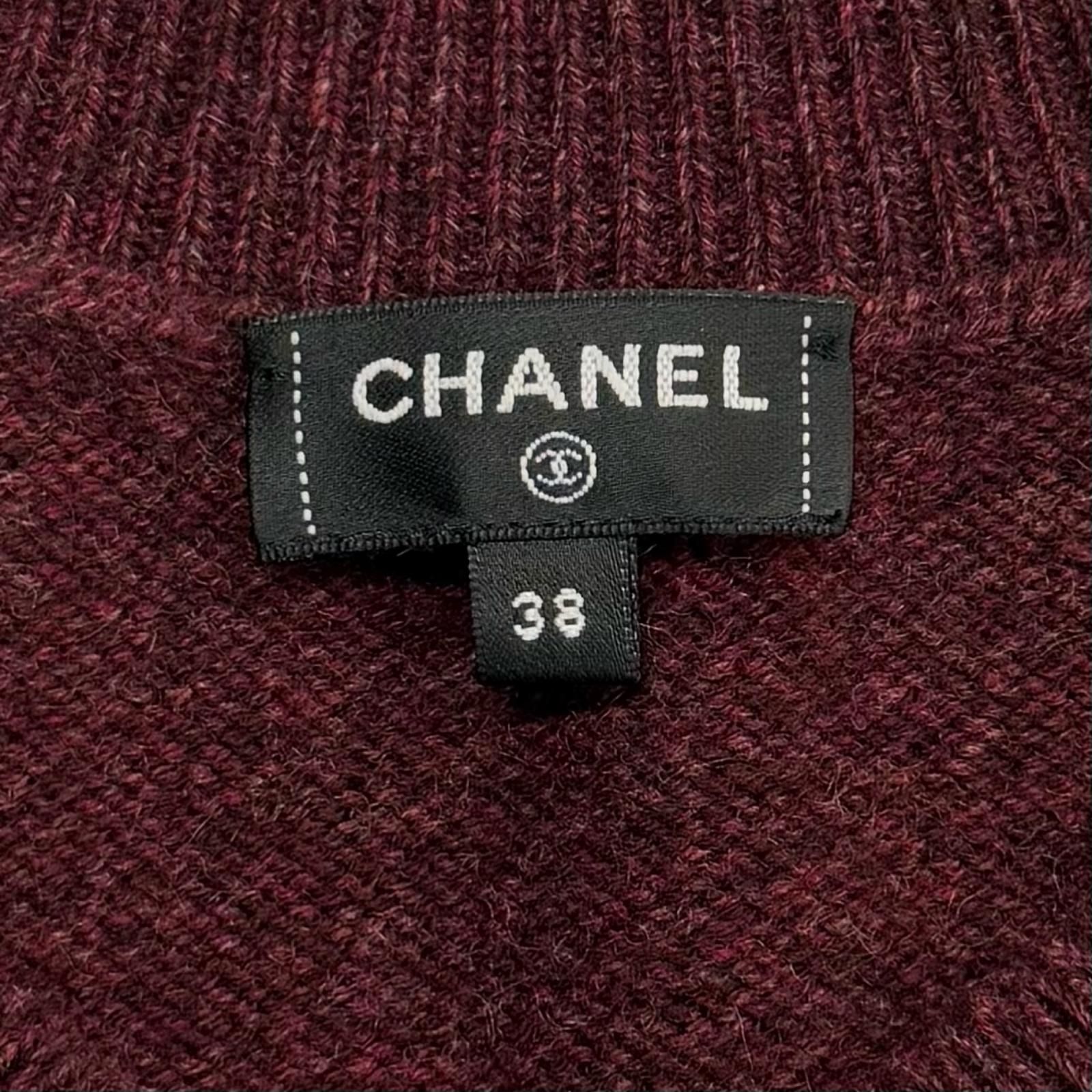 極美品☆CHANEL シャネル P77562 ココマーク ギターワッペン付 クルー