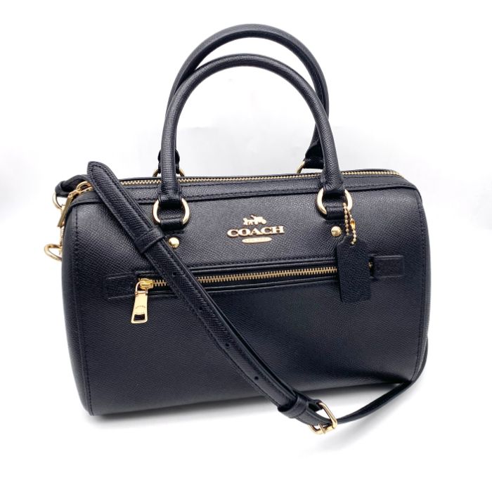 【中古】良品 COACH コーチ ロゴ 2way レザー ハンド ショルダー バッグ fH02130N