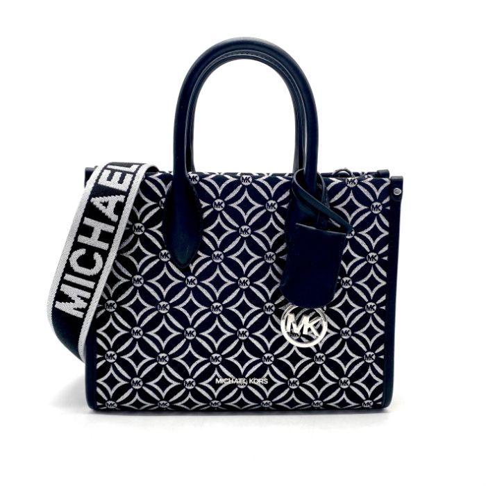 【中古】極美品 MICHAEL KORS マイケルコース ミレラ スモール 2way キャンバス×レザー ハンド ショルダー バッグ fH0410N