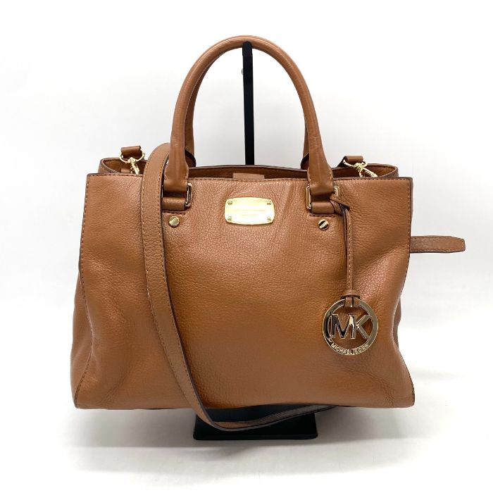 【中古】良品 MICHAEL KORS マイケルコース ロゴ 2way レザー ハンド ショルダー バッグ fH0437N 7,784円