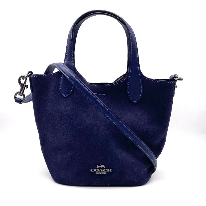 【中古】良品 COACH コーチ 2way スエード ハンド ショルダー バッグ fY02461N