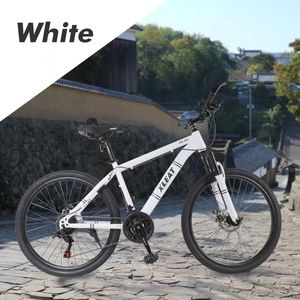 #1842 マウンテンバイク白 1842 マウンテン バイク ホワイト 安心のSHIMANO製 21段変速 バルブ 英