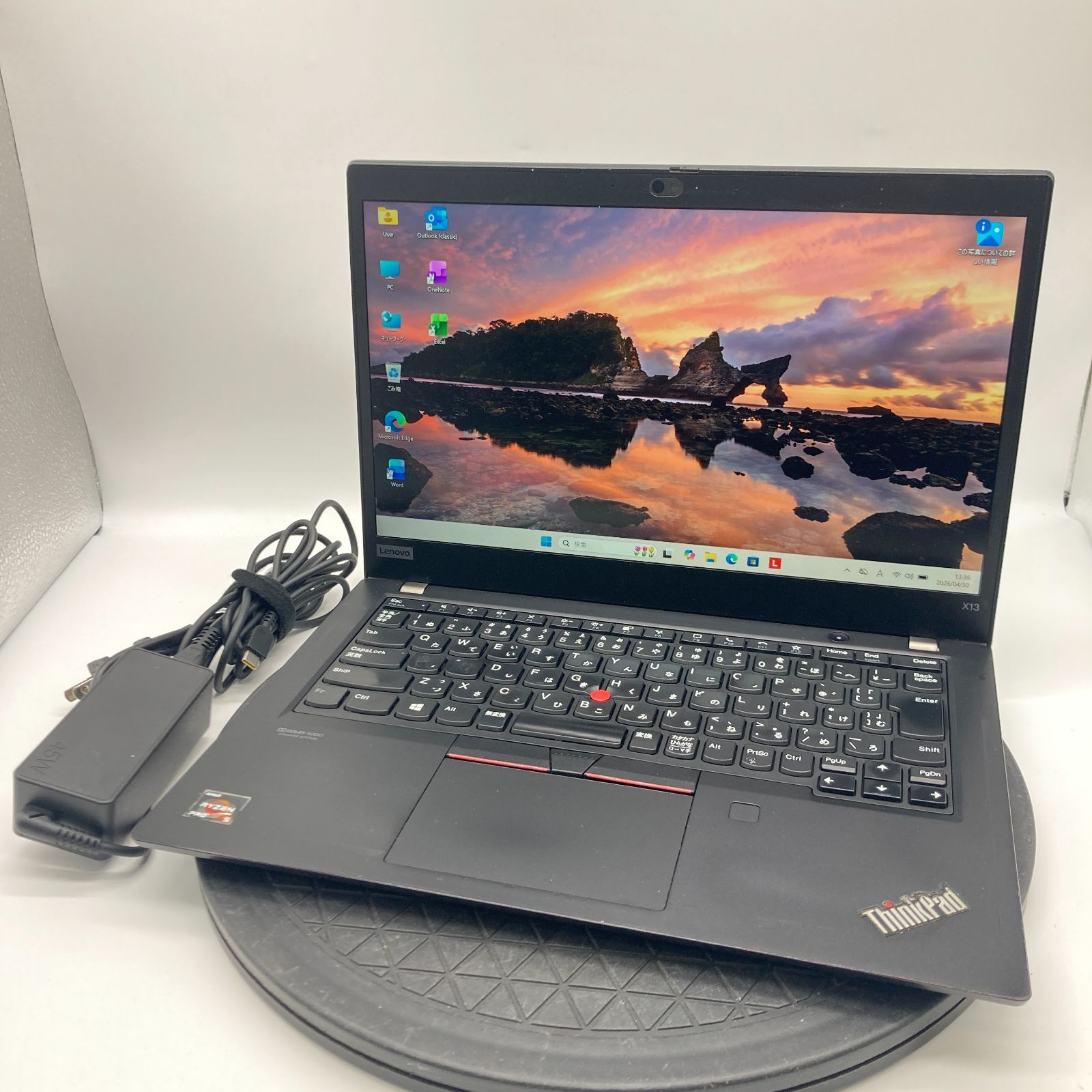 美品 ThinkPad X13 Ryzen5 PRO 16GB 256 オフィス Lenovo ThinkPad X13 Ryzen5 PRO 16GB/256GB Win11 Office - メルカリ