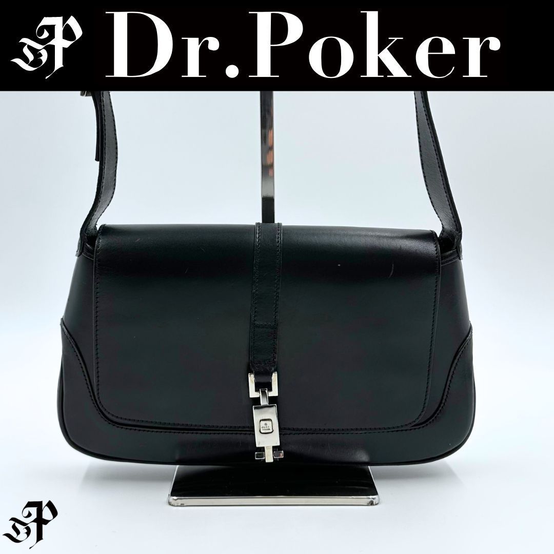 美品 GUCCI ワンショルダーバッグ オールレザー ブラック ジャッキー 黒 美品】Gucci ジャッキー ワンショルダーバッグ オールレザー - メルカリ