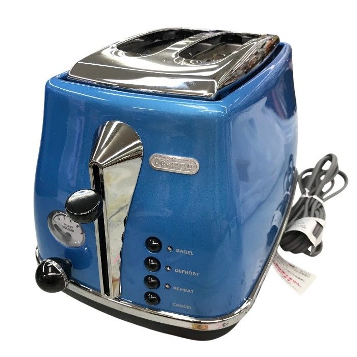 【未使用】DeLonghi　デロンギ　ポップアップトースター　CTO2003J-B 青 デロンギ ポップアップトースター アイコナ 10~4枚切パン対応 ブルー