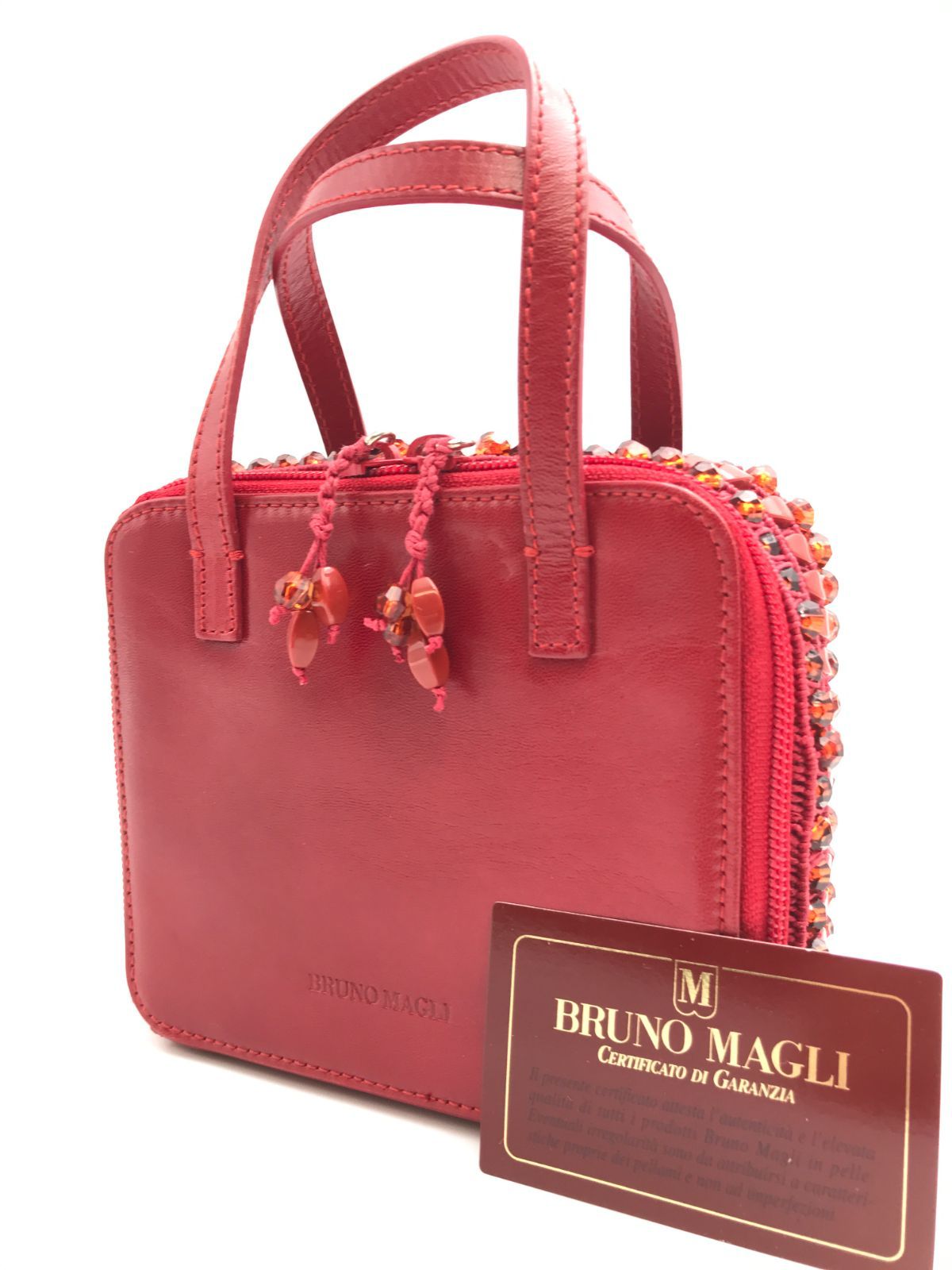 BRUNO MAGLI ブルーノマリ ミニバッグ ハンドバッグ レッド系 5138 