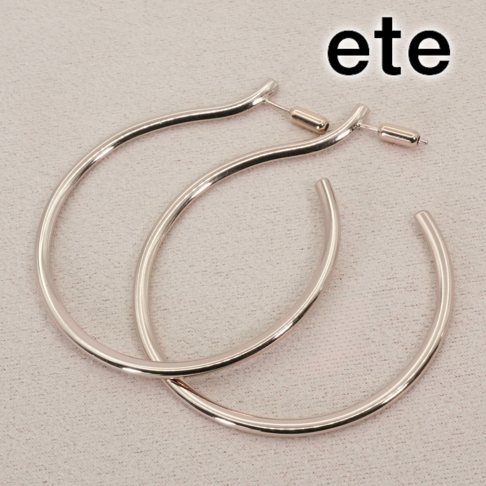 美品 エテビジュー リグロウ フープ シルバー ピアス ete/26-0308 19,460円