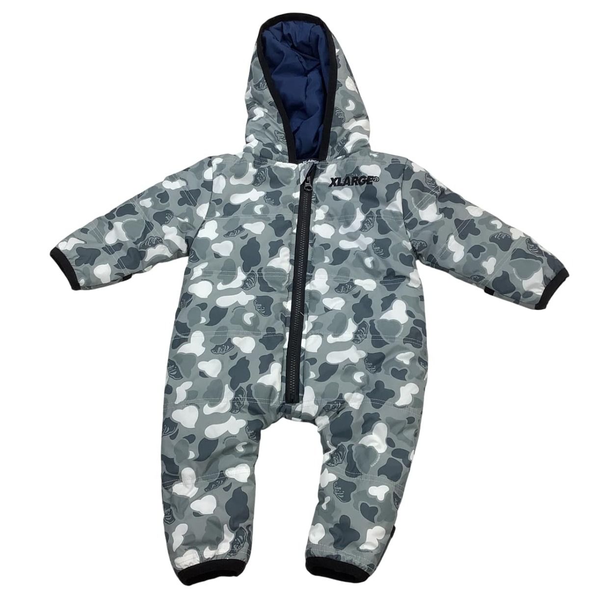 ♪♪X-LARGE エクストララージ キッズ ベビー ジャンプスーツ つなぎ ジャンパー SIZE 70cm グレー 4,400円