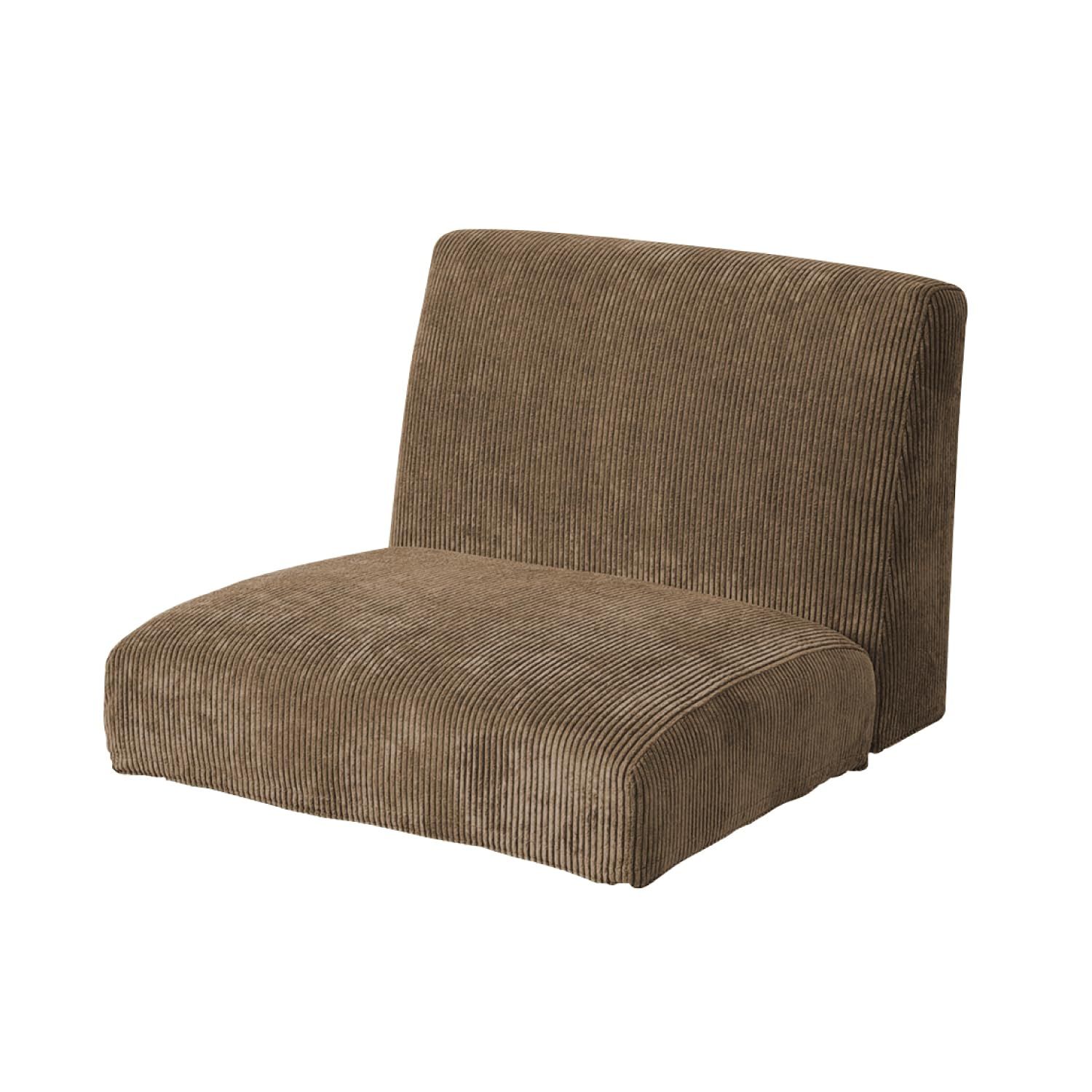 新品 Belca(ベルカ) ソファカバー 1人掛けソファ専用 替えカバー 背カバー/幅56.5×奥行16.5×高さ42cm 座カバー/幅56.5×奥行42×高さ12cm ブラウン コーデュロイ生地 ドライクリーニング BB-NVC-1PCBR